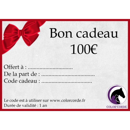 Bon cadeau de 100€